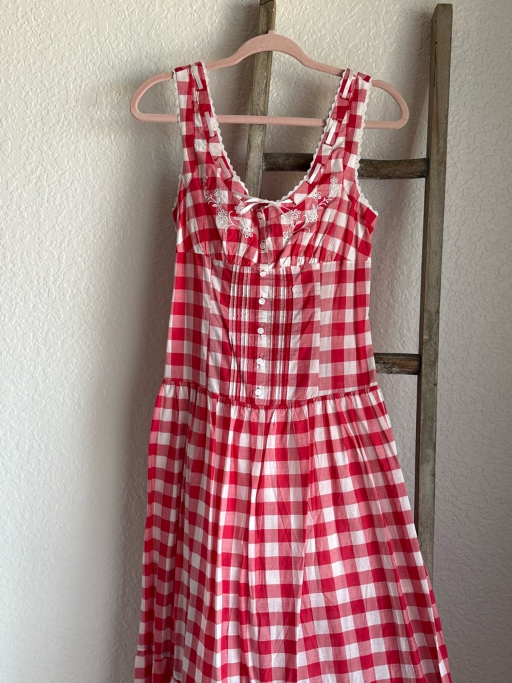 Frankie's Bikinis x Bella Hadid Gingham Maxi Dress - Picture 4 of 10